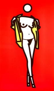 Julian Opie - Woman Taking Off Man\'S Shirt