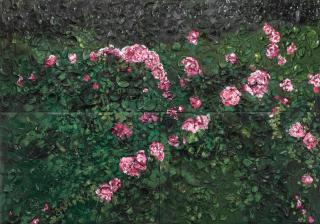 Julian Schnabel - Large Rose Painting (Near Van Gogh\'S Grave)