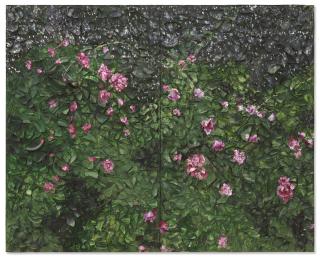 Julian Schnabel - Rose Painting (Near Van Gogh\'s Grave) X