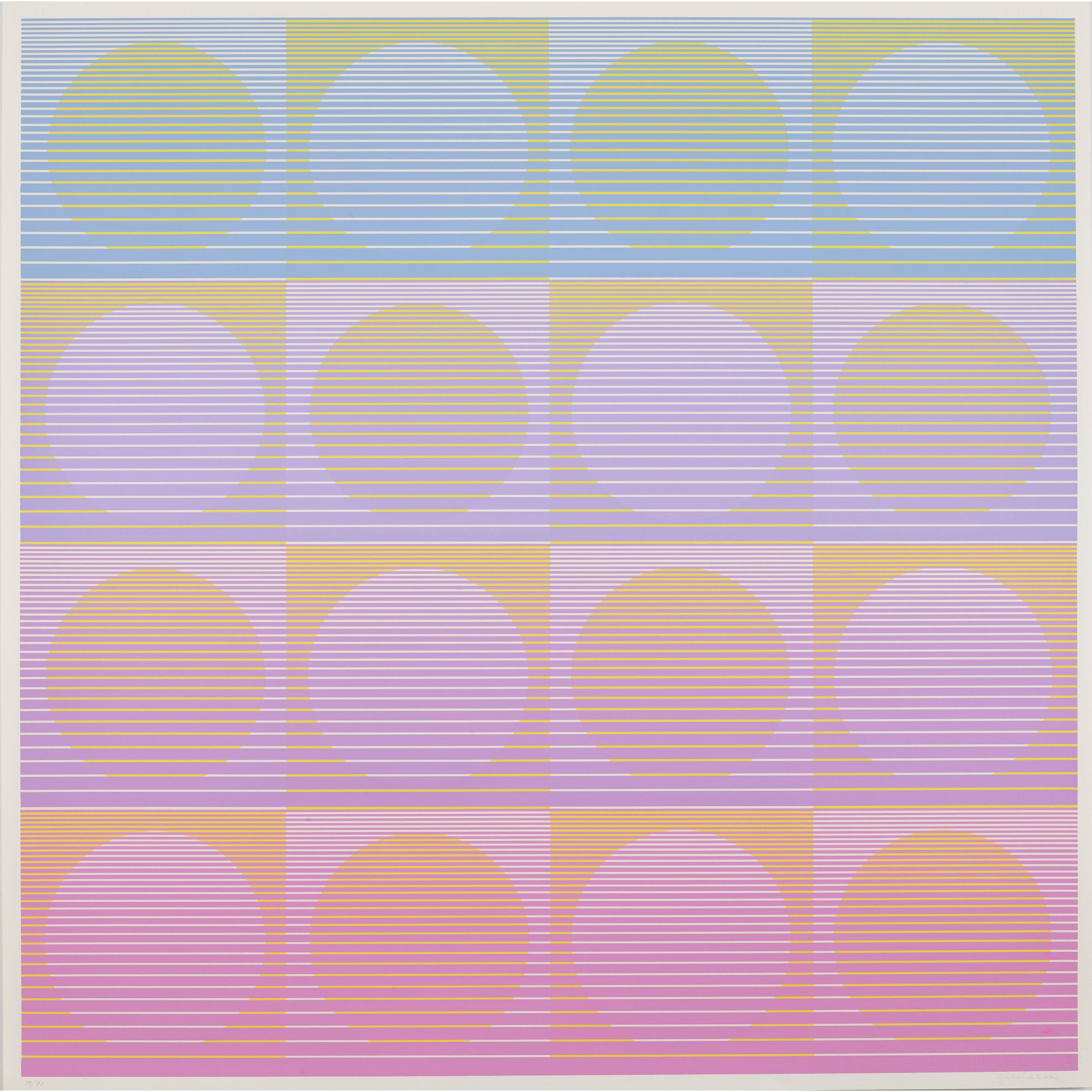 Julian Stanczak - Centered Rings; Aerial (2 works)