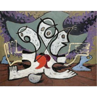 Julian Trevelyan, R.A. - Abstract With Picassoesque Head