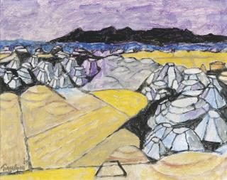 Julian Trevelyan, R.A. - Cretan Surrealist Landscape: View from an Aircraft