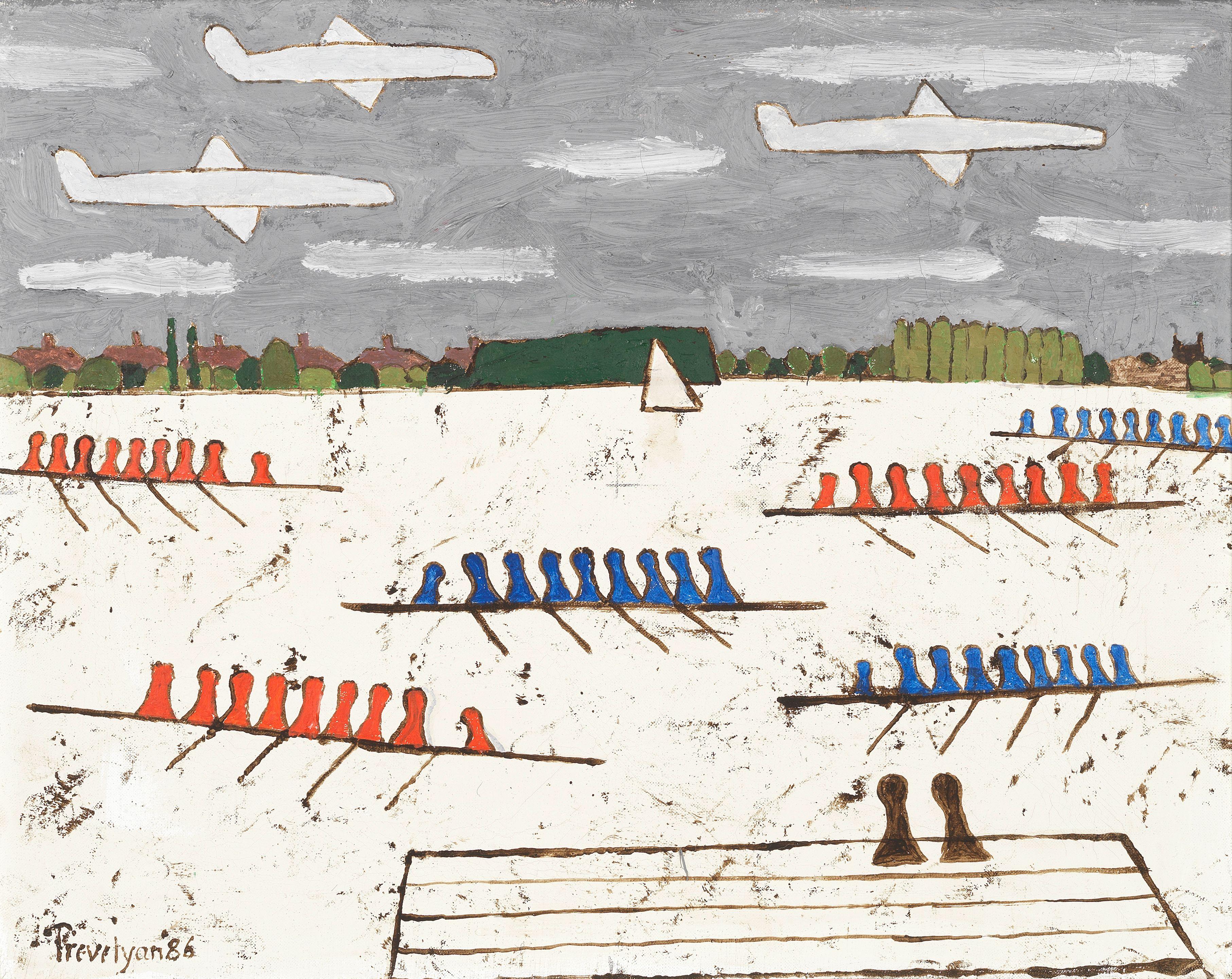 Julian Trevelyan R.A. - Eights on the Thames