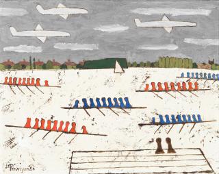 Julian Trevelyan R.A. - Eights on the Thames