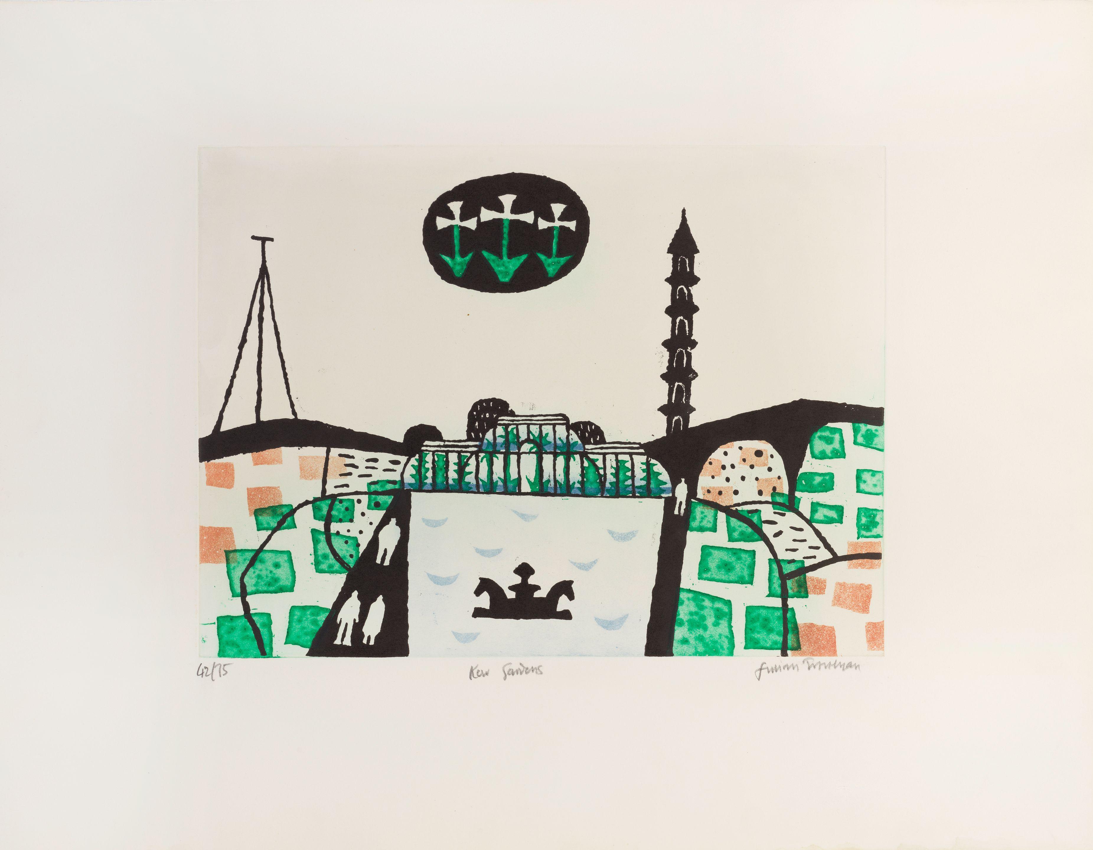 Julian Trevelyan R.A. - Kew Gardens; Richmond Park, from London Parks