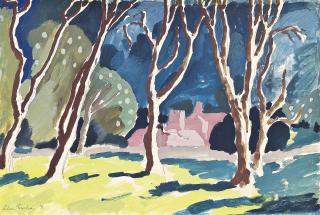 Julian Trevelyan, R.A. - Moonlit landscape