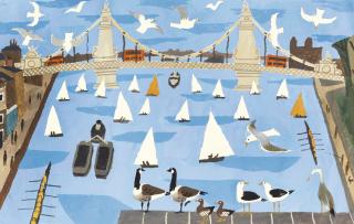 Julian Trevelyan, R.A. - Sailing Boats And Bridge