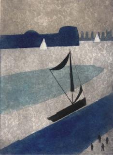 Julian Trevelyan - Thames barge