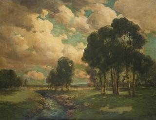 Julian Walbridge Rix - Passing Clouds over a Meadow