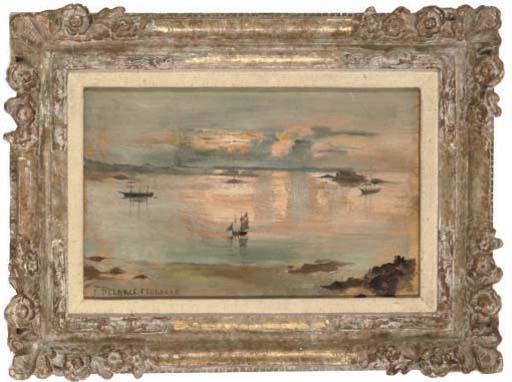 Julie Delance-Feurgard - Sunset over the harbour, Saint Malo, France