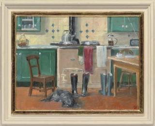 Julie Fleming-Williams - Drying off in front of the Aga