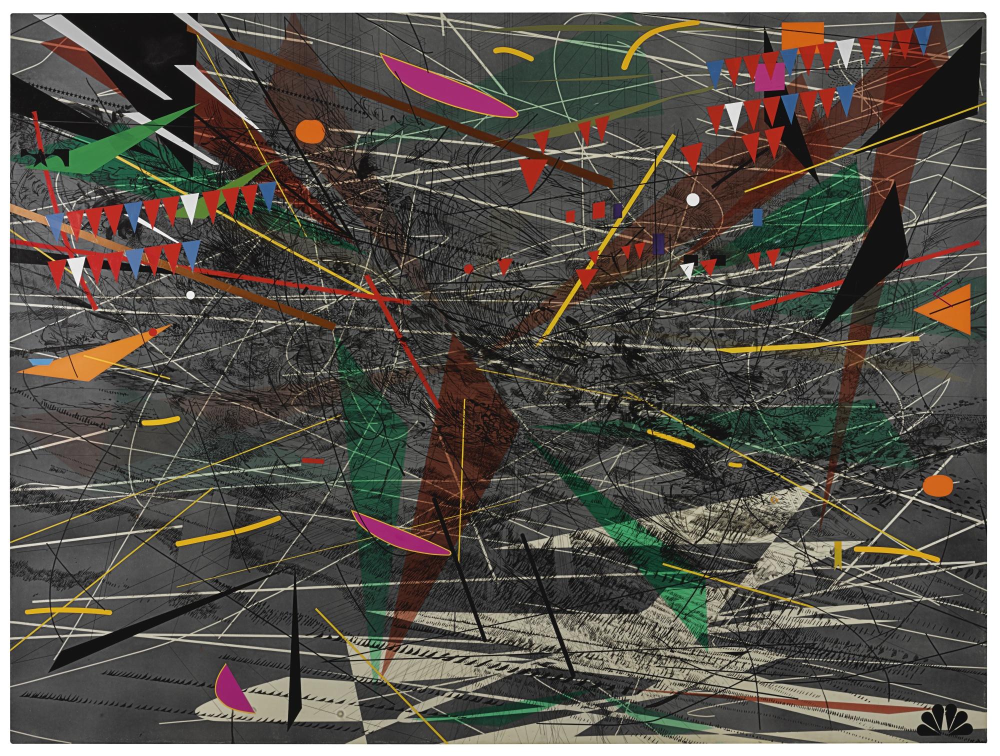 Julie Mehretu - Black Ground (Deep Light) 