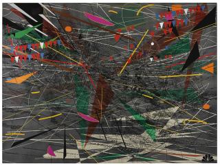 Julie Mehretu - Black Ground (Deep Light) 