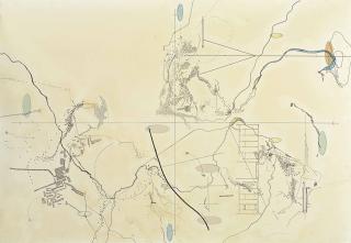 Julie Mehretu - Untitled (Yellow With Ellipses)