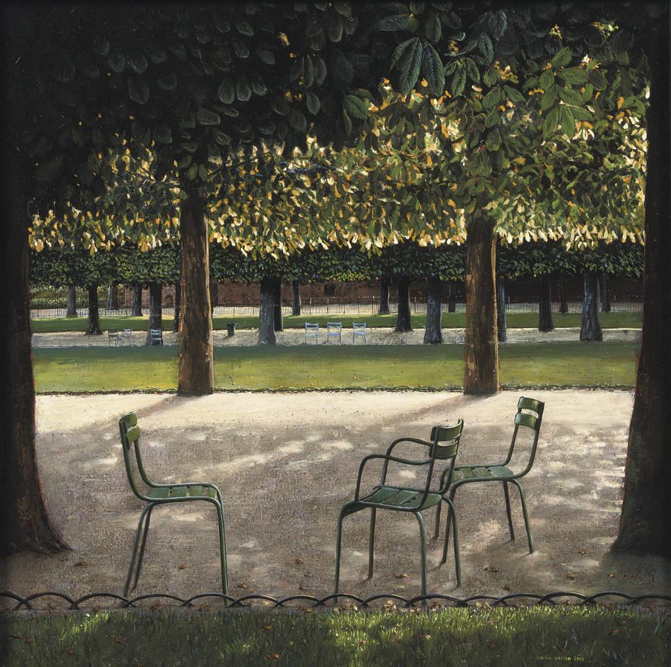 Julien Landa - Chestnutpark with green chairs