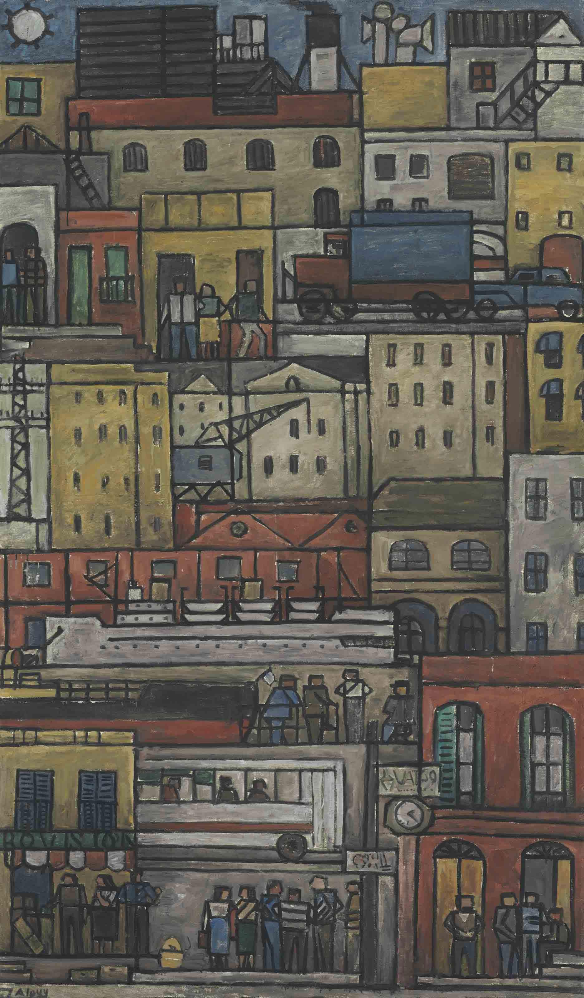 Julio Alpuy - Paisaje constructivista de Montevideo