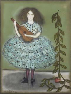 Julio Galán - Girl with Guitar