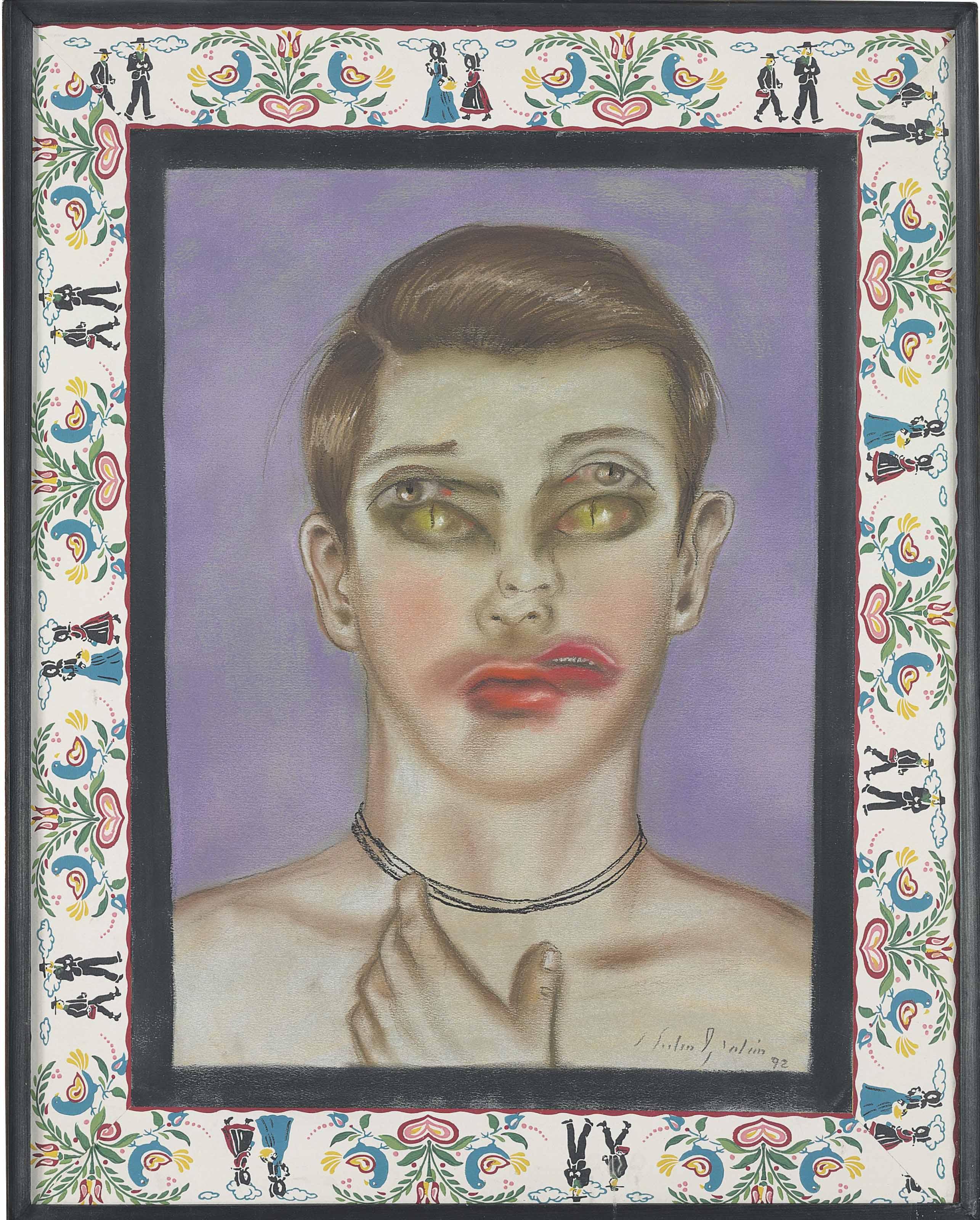 Julio Galán - Untitled (Ojos De Gato)