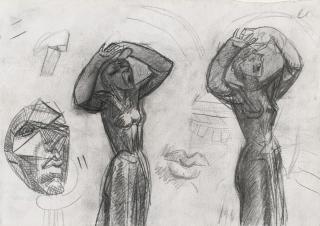 Julio González - Etudes Pour La Petite Montserrat Effrayée, Recto/Verso