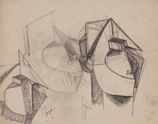 Julio González - Têtes de femmes (recto); Têtes et études de sculptures (verso)