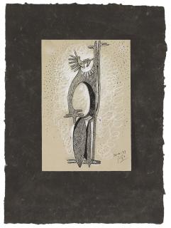 Julio Gonzalez - Trait à plume VIII