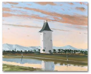 Julio Larraz - Punta Cobadiles At Dusk, 2016