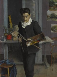 Julio Romero de Torres - Spanish self-Portrait Of The Artist In His Studio
