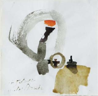 Julius Bissier - Colored Abstract