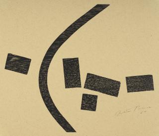 Julius Bissier - Julius Bissier. Juni 1954. Ausstellung zum 60. Geburtstage und 40jährigen Malerjubiläum in Kunstverein Freiburg im Breisgau