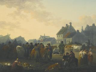 Julius Caesar Ibbetson - Market Day, Masham, North Yorkshire