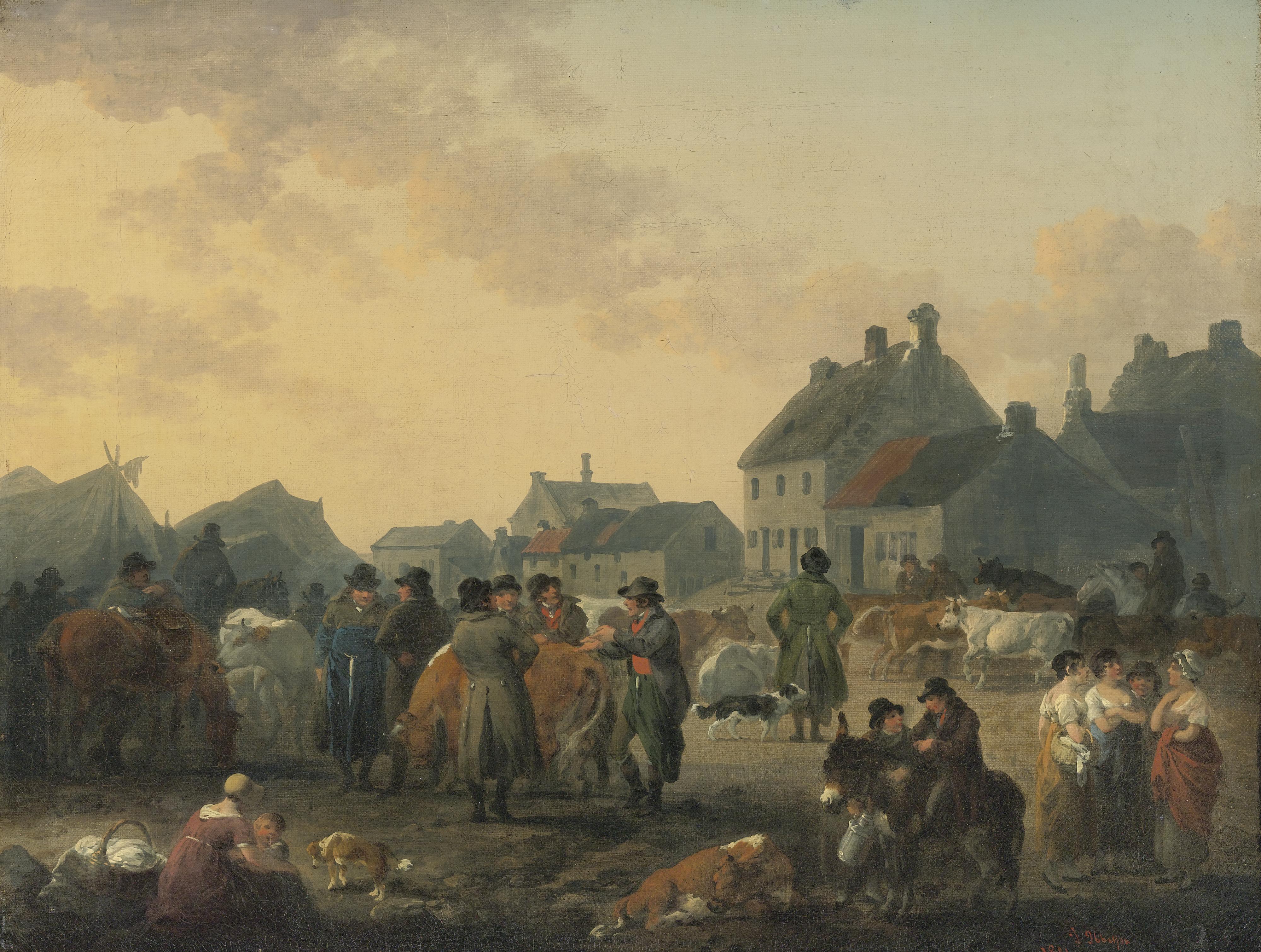 Julius Caesar Ibbetson - Market Day, Masham
