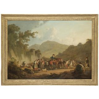 Julius Caesar Ibbetson - Miners Setting Out From Lord Cawdor\'S Lead Mine In Camarthenshire To Encounter The French Banditti At Fishguard