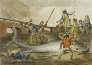 Julius Caesar Ibbetson - The Catching Of A Shark