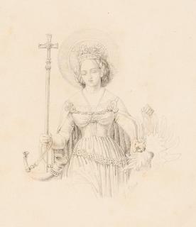 Julius Hübner - Bildnis einer Heiligen.