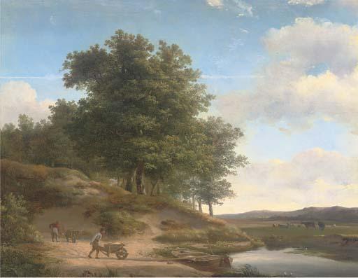 Julius Jacobus v.d. Sande Bakhuyzen - Sand wallowers loading a barge