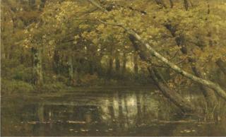 Julius Jacobus Van de Sande Bakhuyzen - A forest in autumn