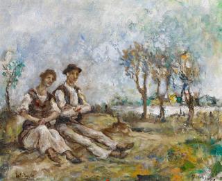 Július Jakoby - Paar am Fluss