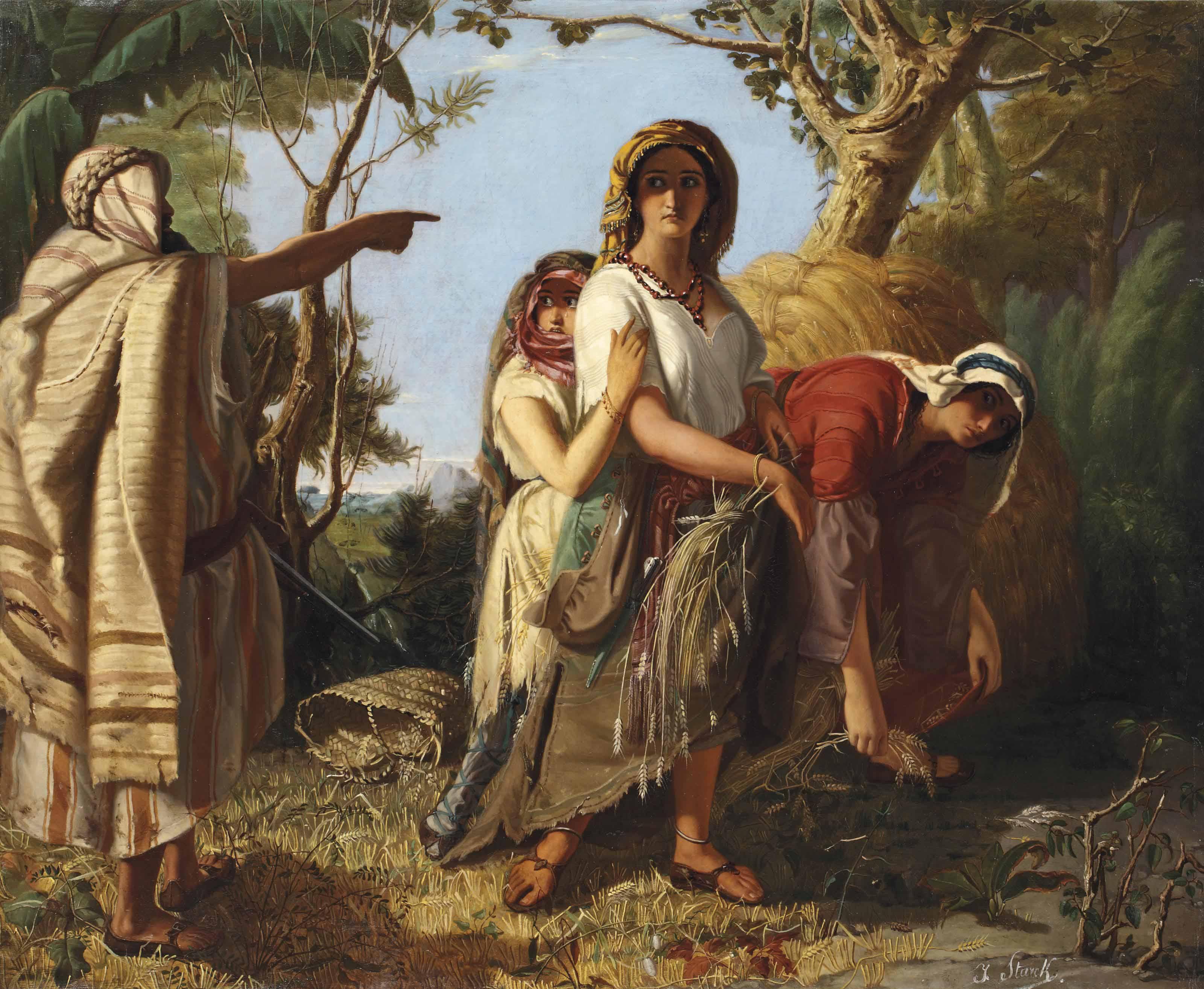 Julius Josephus Gaspard Starck - Boaz Speaks To Ruth At The Barley Field