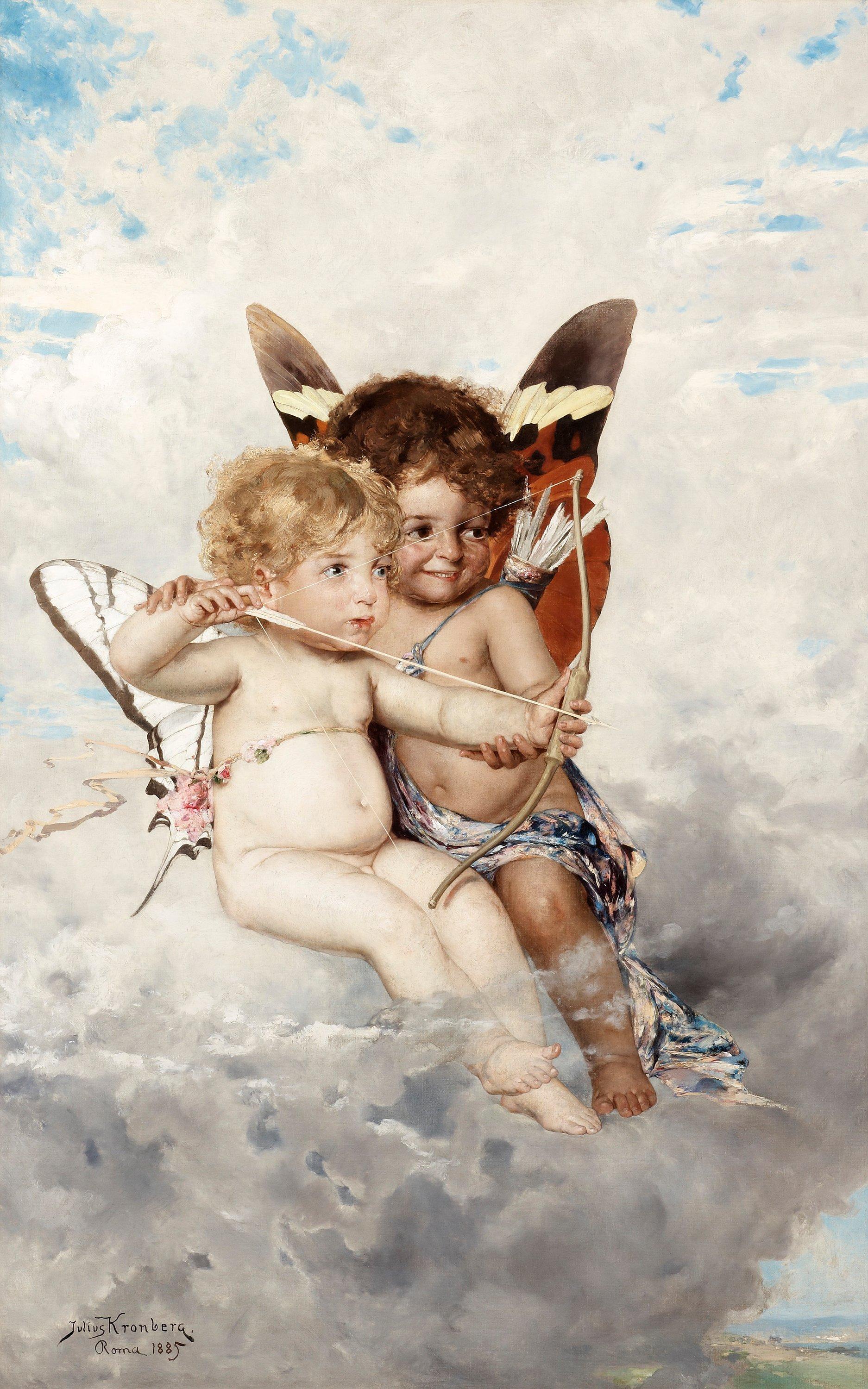 Julius Kronberg - Bågskjutande amoriner