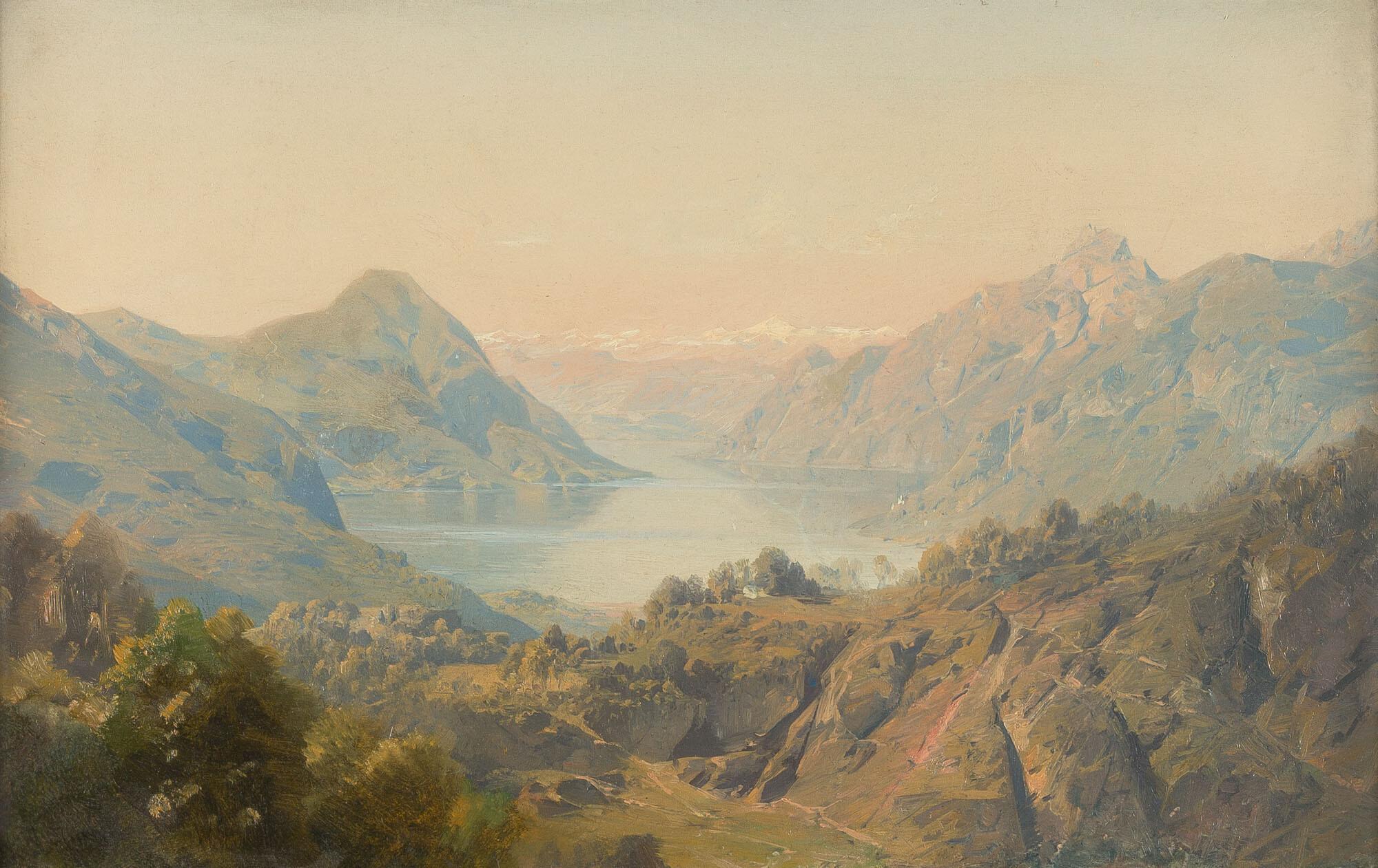 Julius Lange - Der Lago d’Iseo bei Brescia.