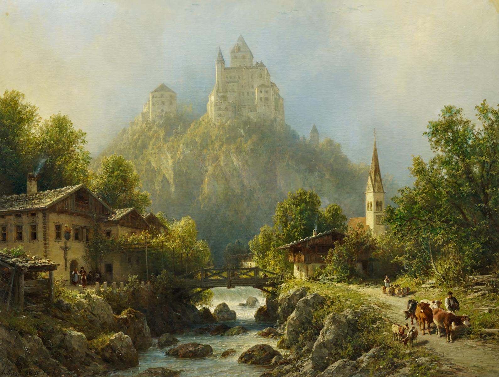 Julius Lange - Die Trostburg im Eisacktal bei Klausen