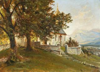 Julius Lange - Kirchlein im Inntal