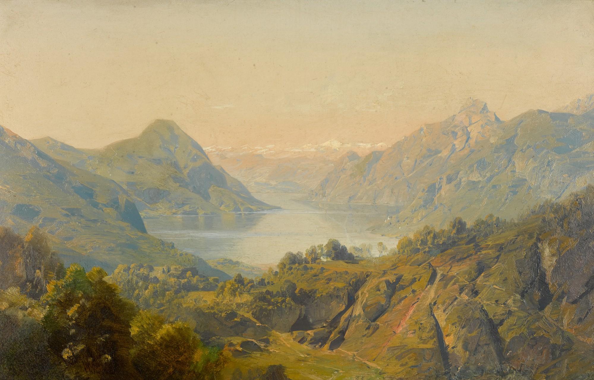 Julius Lange - The Lago D\'Iseo Near Brescia