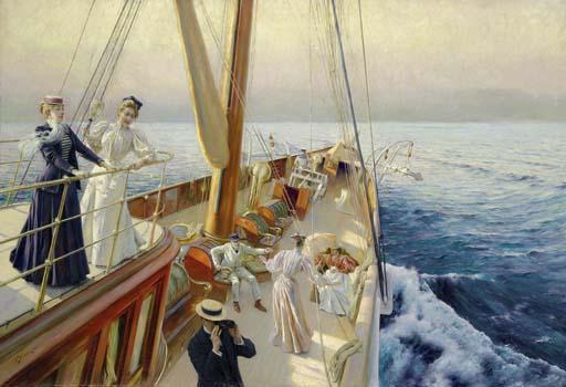 Julius Leblanc Stewart - Yachting in the Mediterranean
