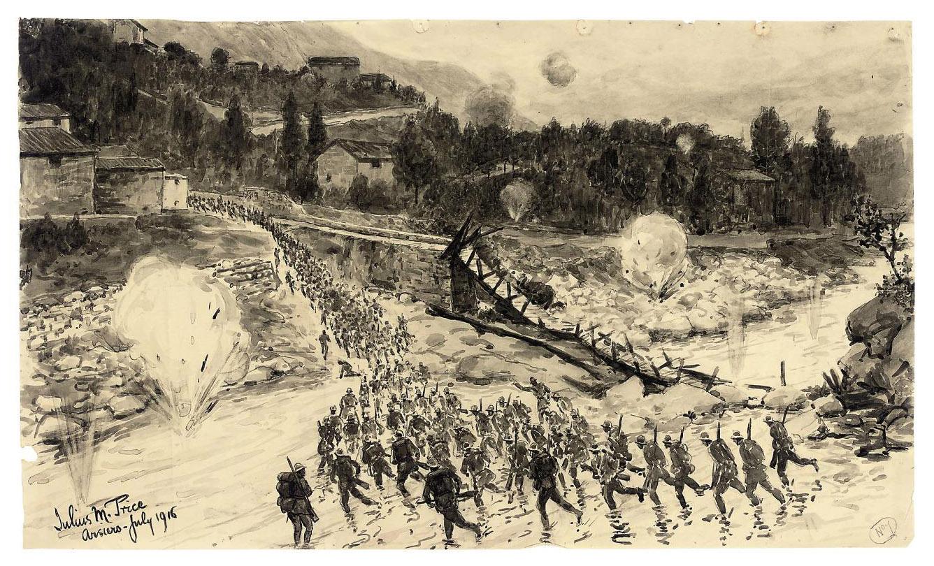 Julius Mendes Price - Thirty-five illustrations from the Italian Front, 1915-1916 for the Illustrated London News