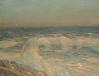 Julius Olsson, R.A., R.B.A., P.R.O.I., R.W.A., N.E - Rainbow reflections