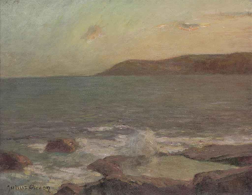 Julius Olsson, R.A., R.B.A., P.R.O.I., R.W.A., N.E - Sunset