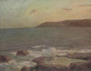 Julius Olsson, R.A., R.B.A., P.R.O.I., R.W.A., N.E - Sunset