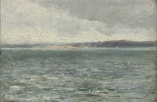 Julius Olsson, R.A., R.S.M.A., R.B.A. - A sunny day off the coast