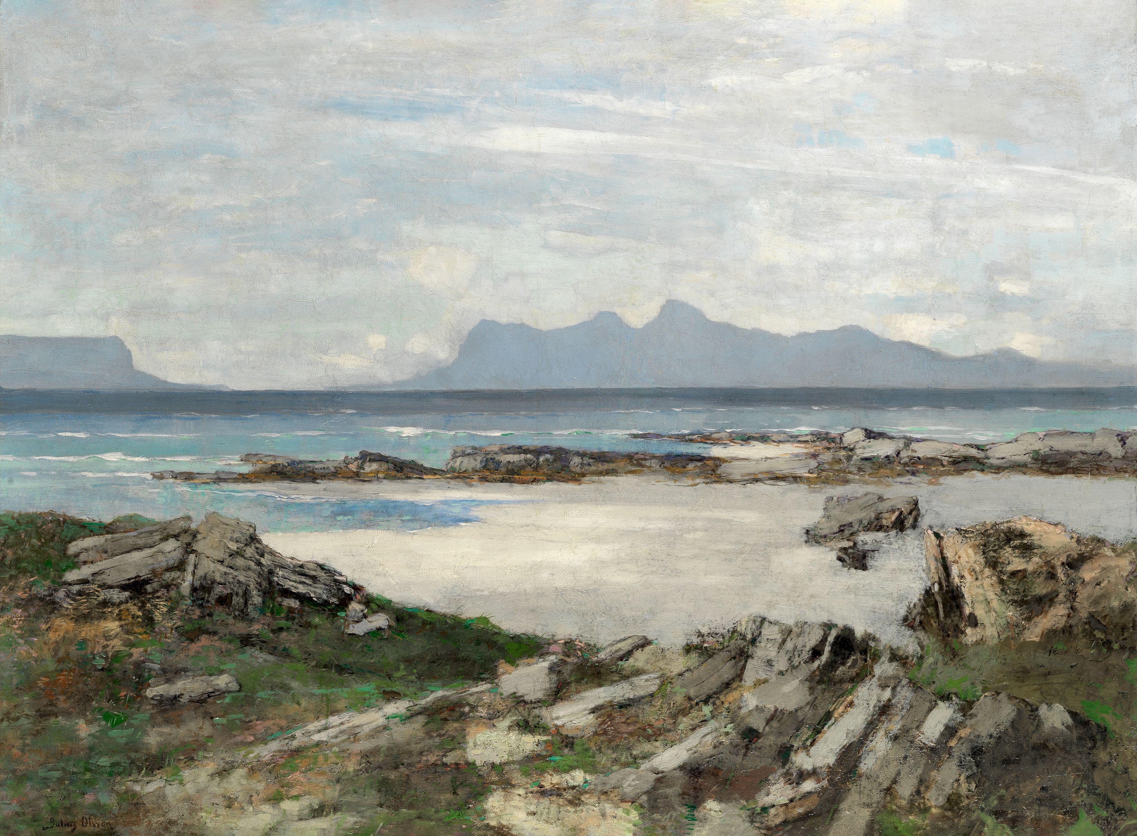 Julius Olsson - A Summer View Across The Bay